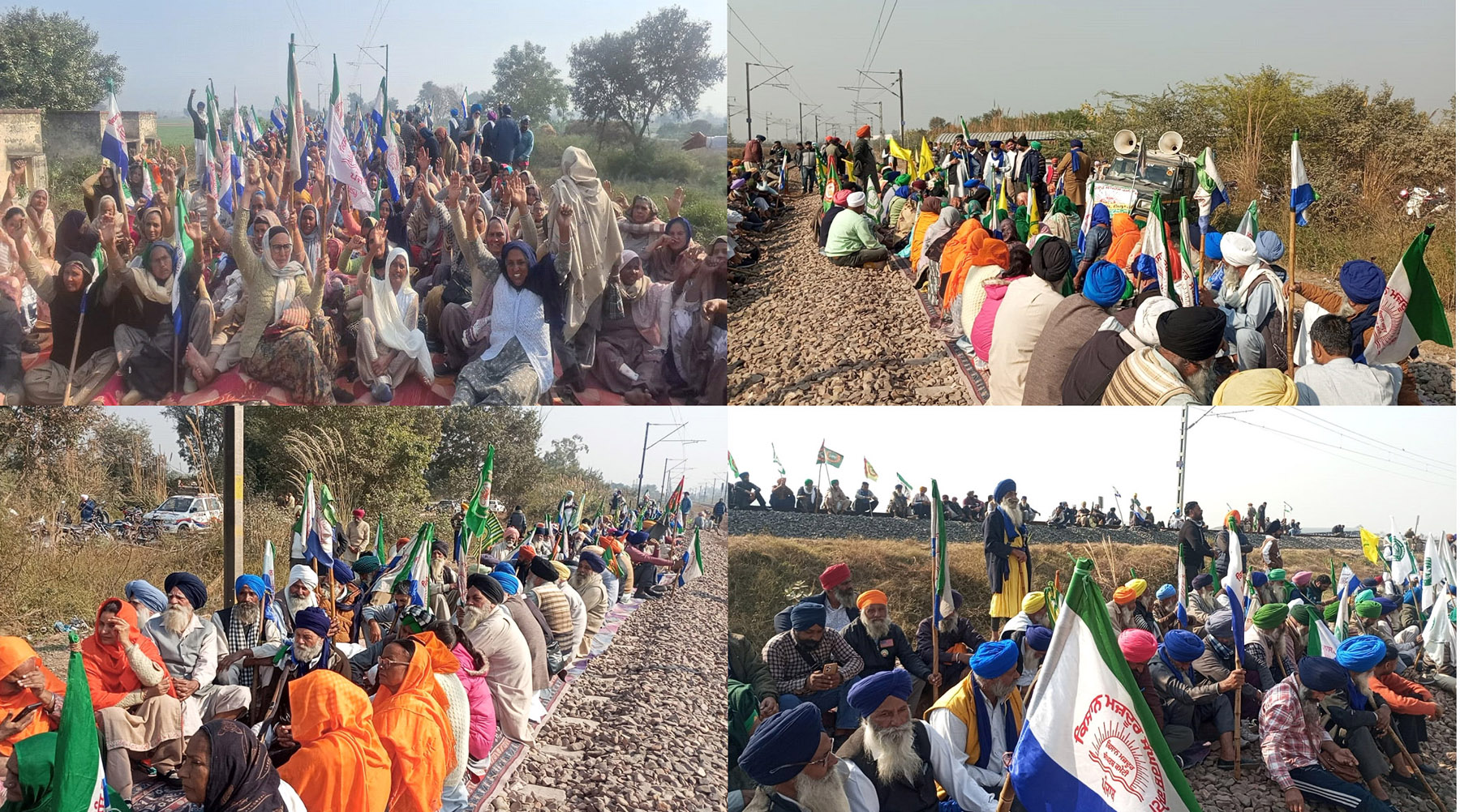 ਕਿਸਾਨਾਂ ਨੇ ਰੋਕੀਆਂ ਰੇਲਾਂ ,ਪਟੜੀ ਤੇ ਦਿੱਤਾ ਤਿੰਨ ਘੰਟੇ ਦਾ ਧਰਨਾ